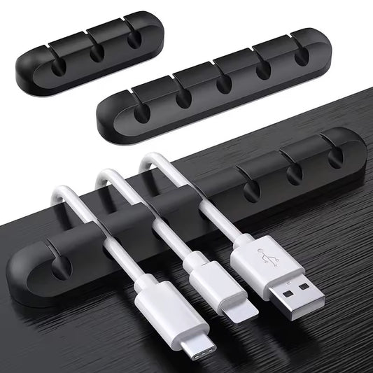 Desktop Cable Organizer – Self-Adhesive USB Wire Holder (3/5/7 Clips)